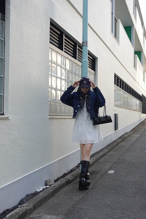 ホワイトボタンデニムJK